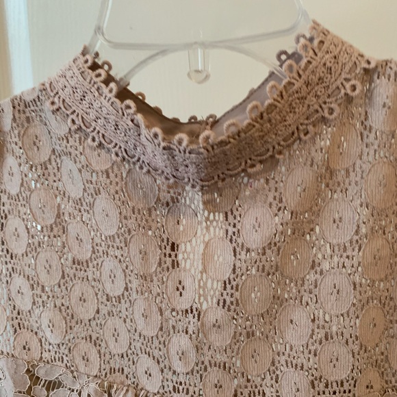 Mockneck Blush Dress - Picture 2 of 4